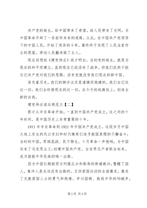 建党伟业读后感范文.docx