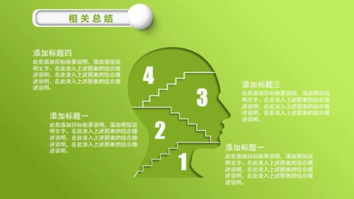 嫩绿清新微立体小花毕业答辩通用PPT模板