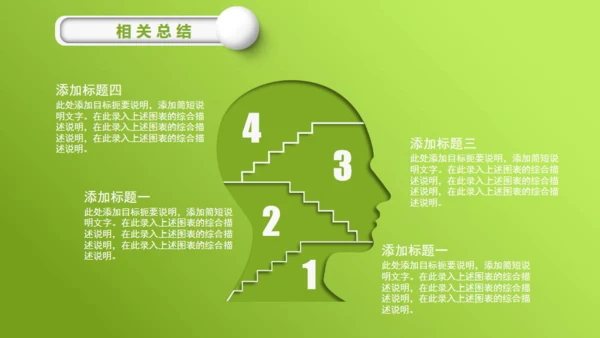 嫩绿清新微立体小花毕业答辩通用PPT模板