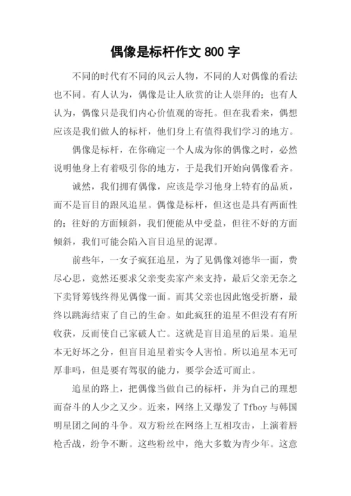 偶像是标杆作文800字.docx
