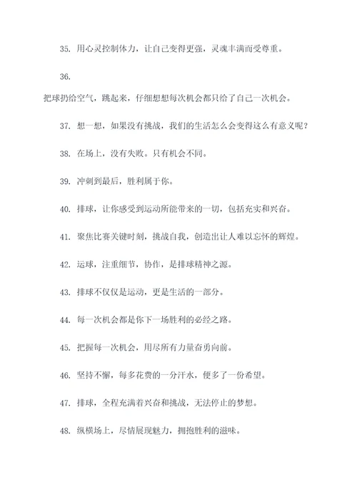 排球活动的主题口号