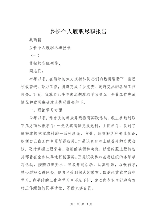 乡长个人履职尽职报告.docx