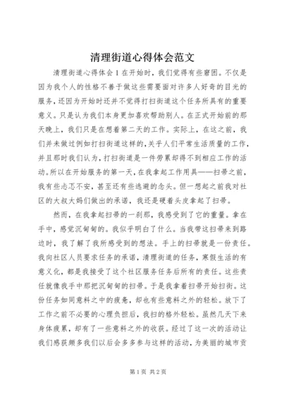 清理街道心得体会范文.docx