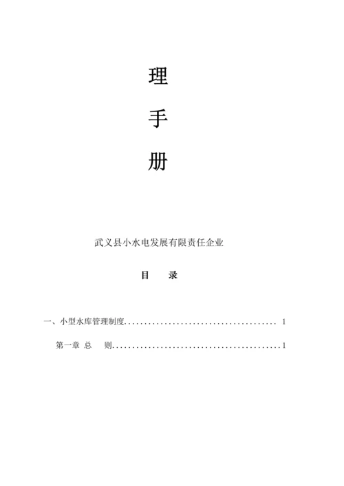 小型水库管理核心制度.docx