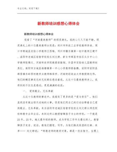 2024年新教师培训感想心得体会例文17篇合辑.docx