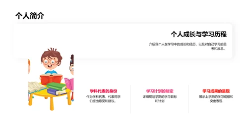学科代表学期汇报PPT模板