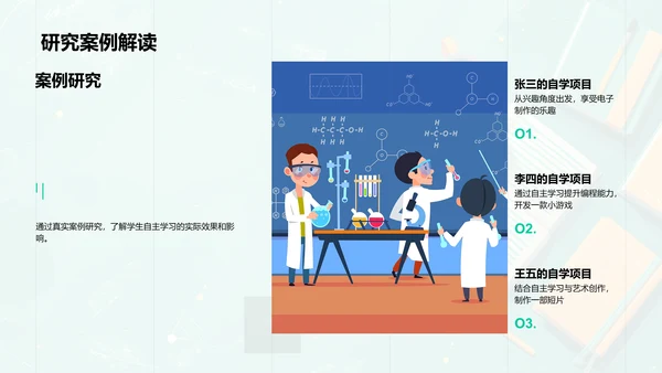 自学与项目学习报告PPT模板