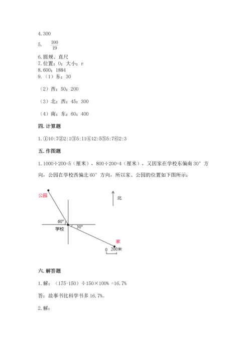 人教版六年级上册数学期末测试卷带答案（能力提升）.docx