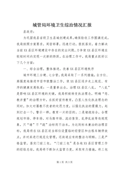 城管局环境卫生综治情况汇报.docx