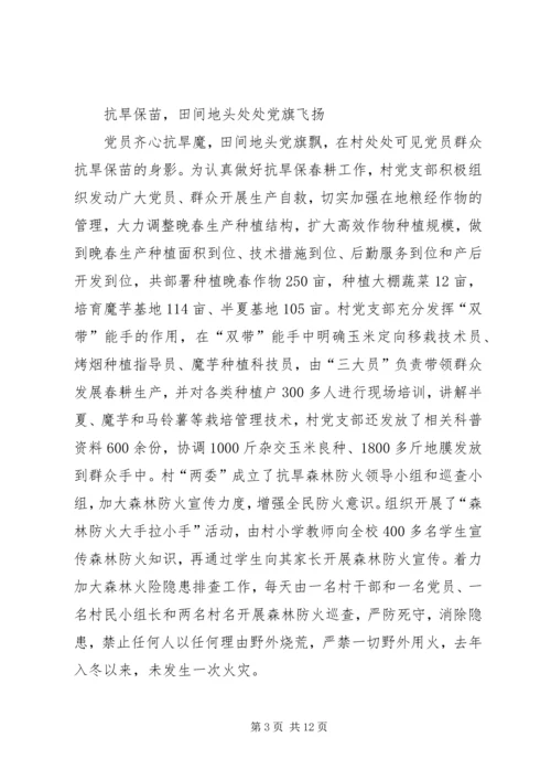 村党支部抗旱救灾先进事迹材料.docx