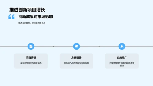 季度创新项目汇报PPT模板