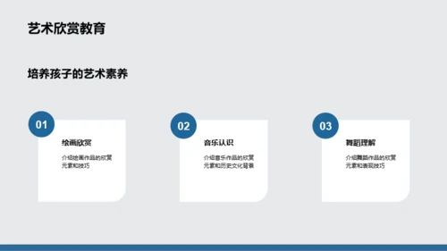 蓝色简约几何艺术教育课程PPT模板
