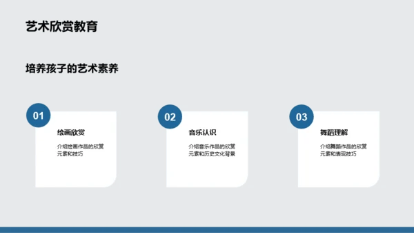 蓝色简约几何艺术教育课程PPT模板
