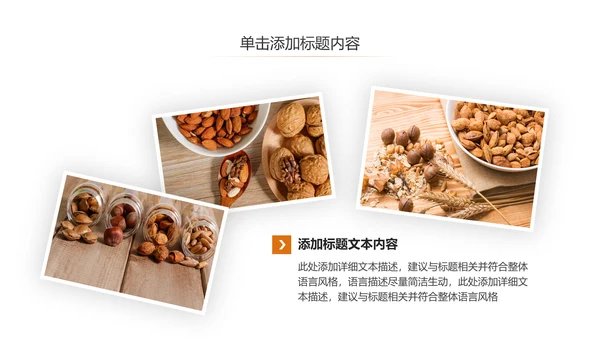 休闲美食美味坚果干果宣传画册PPT模板