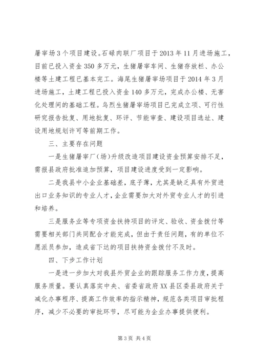 商务局惠民政策工作报告.docx