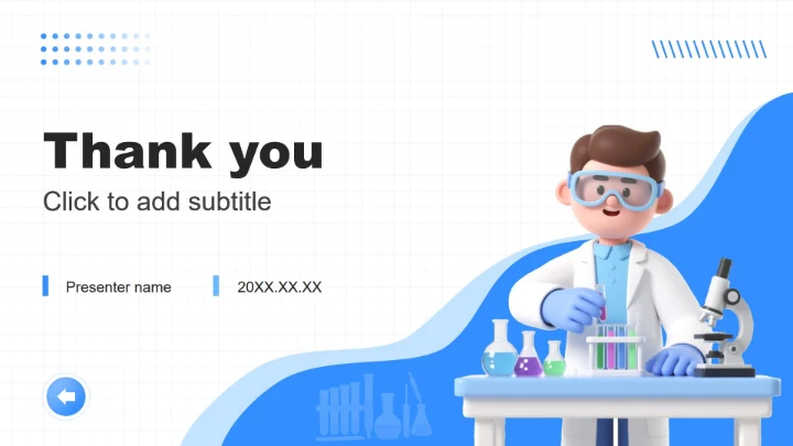 蓝色3D风工作汇报课题总结汇报PPT主题模板