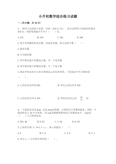小升初数学综合练习试题（夺分金卷）.docx