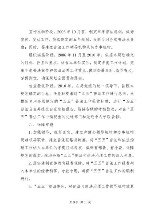 水利河务局五五普法规划 (2).docx