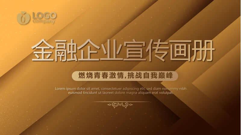 大气金融企业宣传画册公司简介产品介绍动态PPT模板