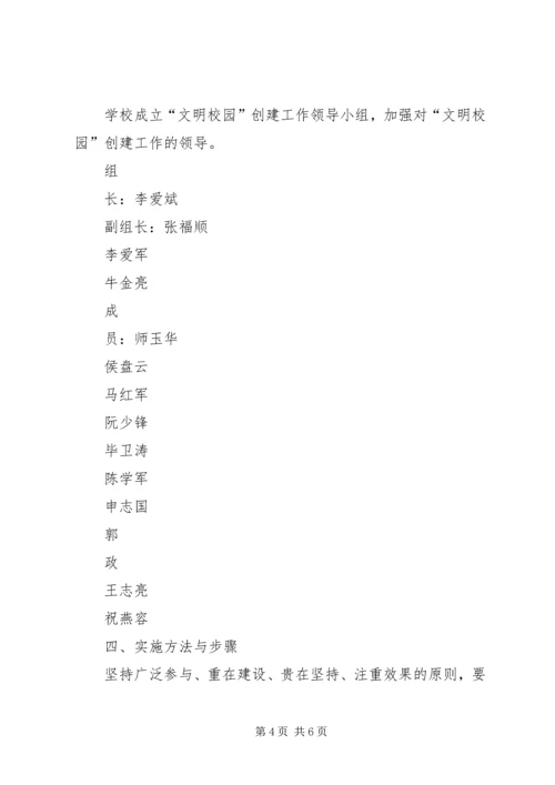 先锋小学创建文明校园活动实施方案_4.docx