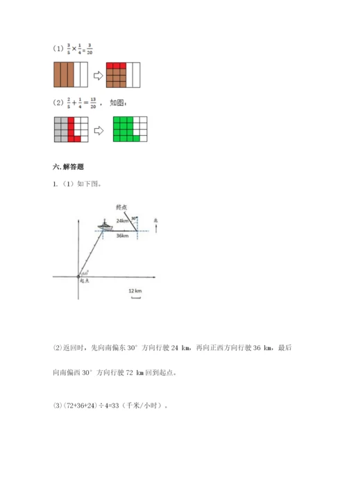 人教版六年级上册数学期中测试卷精品【名师系列】.docx