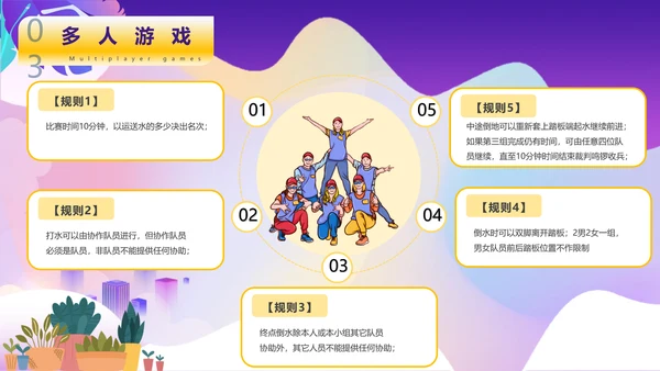 团建小游戏，晨跑PPT模板