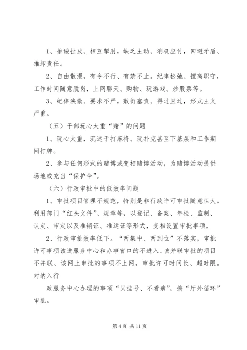 集中整治干部作风问题活动实施方案.docx