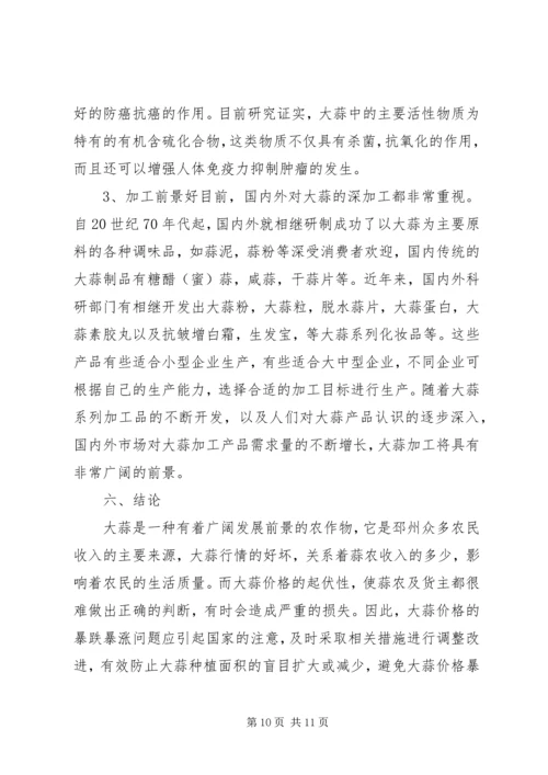 大蒜涨价专题调研报告.docx