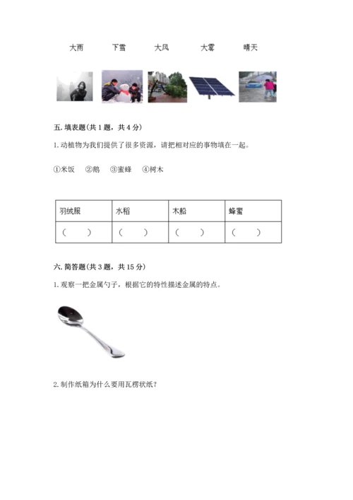 教科版科学二年级上册《期末测试卷》精品（网校专用）.docx