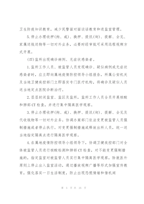 新冠疫情应急防控预案模板.docx