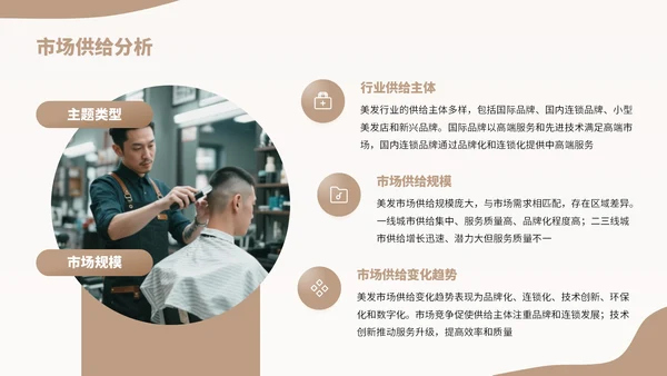棕色扁平风美发行业发展分析报告