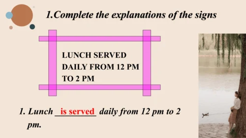 Module 6 Eating together Unit 3 Language in use  课