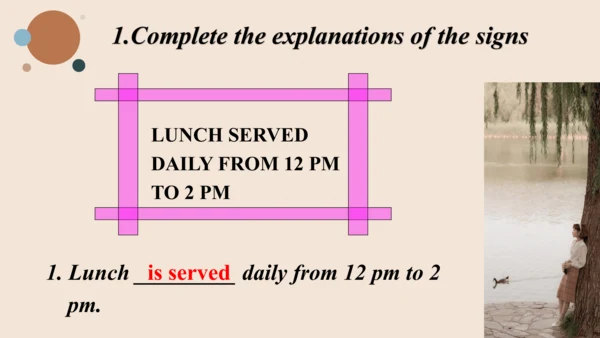 Module 6 Eating together Unit 3 Language in use  课