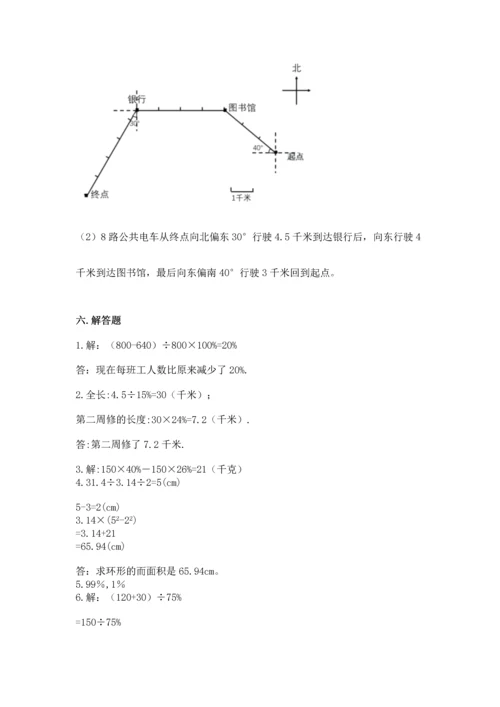 小学六年级上册数学期末测试卷（网校专用）word版.docx