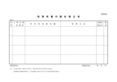 轻微质量问题处理记录.docx