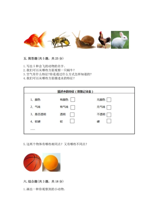 教科版一年级下册科学期末测试卷【名师推荐】.docx