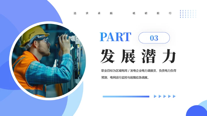 电气工程和自动化专业大学生求职个人能力综合展示职业生涯规划通用PPT模版