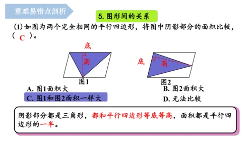 第六单元《多边形的面积》（单元复习课件）五年级数学上册+人教版(共26张PPT)