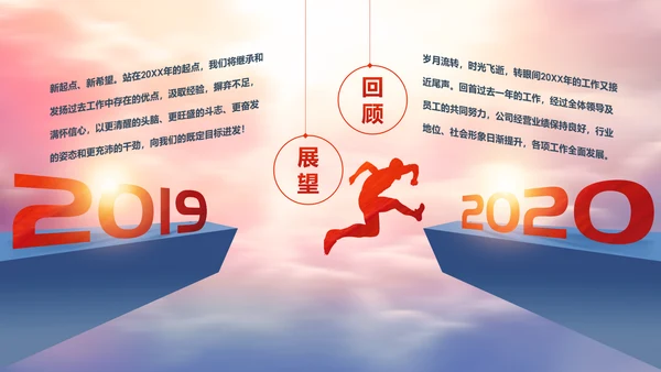 跨越2020新年计划年终总结述职报告PPT