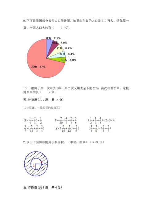 2022六年级上册数学期末测试卷附答案【黄金题型】.docx