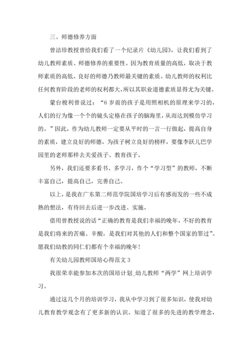 有关幼儿园教师国培心得范文五篇.docx
