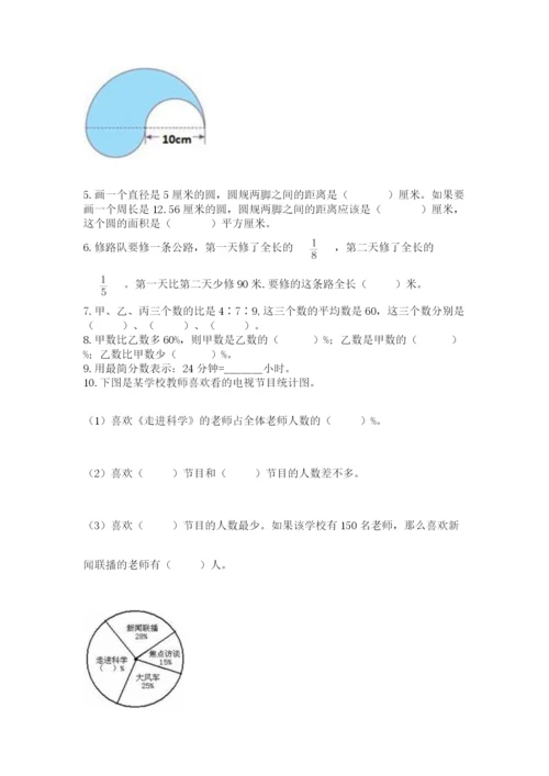 人教版六年级上册数学期末测试卷附答案（模拟题）.docx