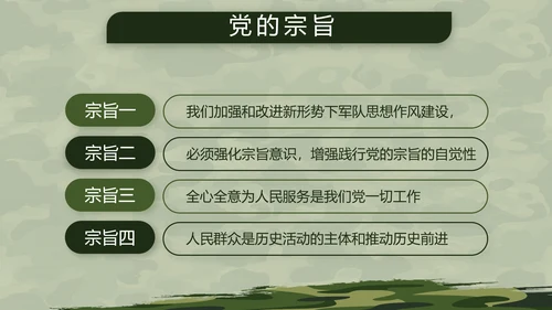 迷彩风格八一部队军事训练汇报PPT