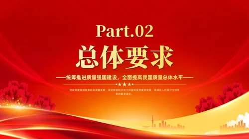 红色党政风全面解读质量强国建设纲要PPT模板