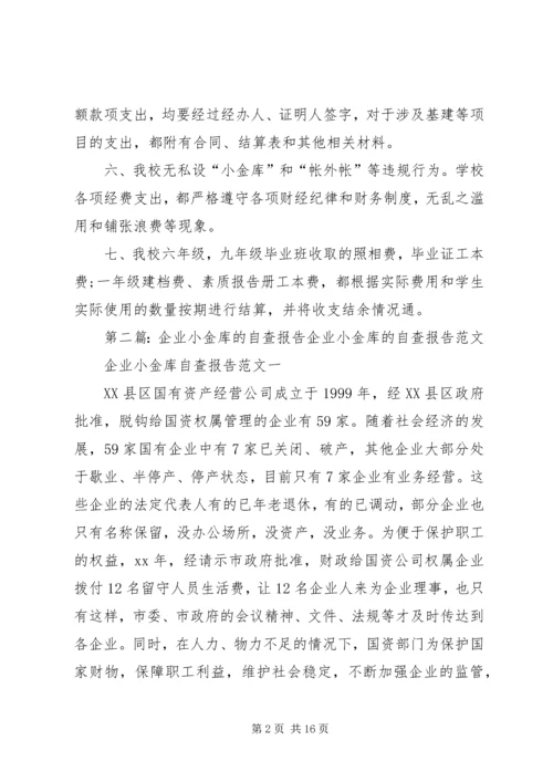 学校小金库的自查报告.docx