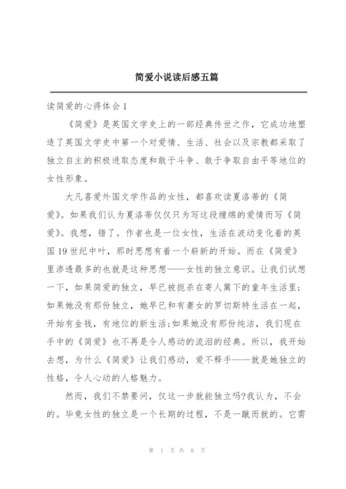 简爱小说读后感五篇.docx