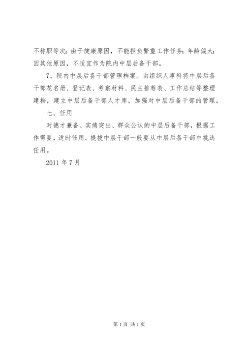 学校中层后备干部培养考察及选拔任用的管理办1 (2).docx