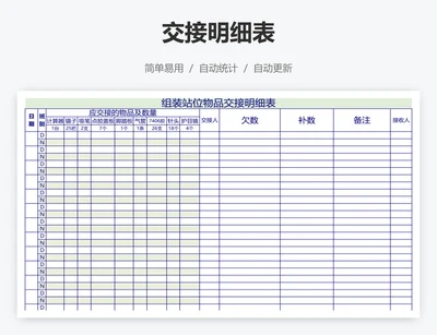 交接明细表