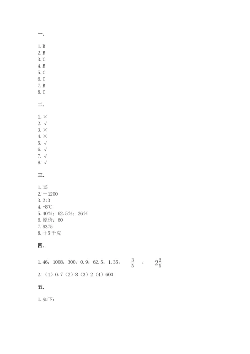 小学六年级数学摸底考试题带答案（培优a卷）.docx