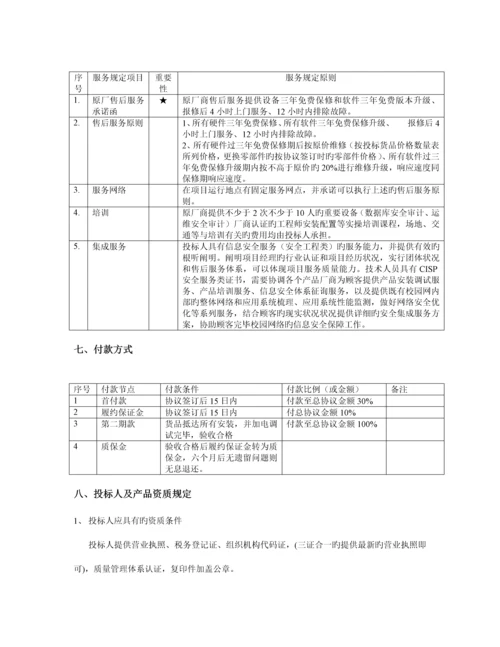 网络安全设备建设项目采购需求货物类.docx